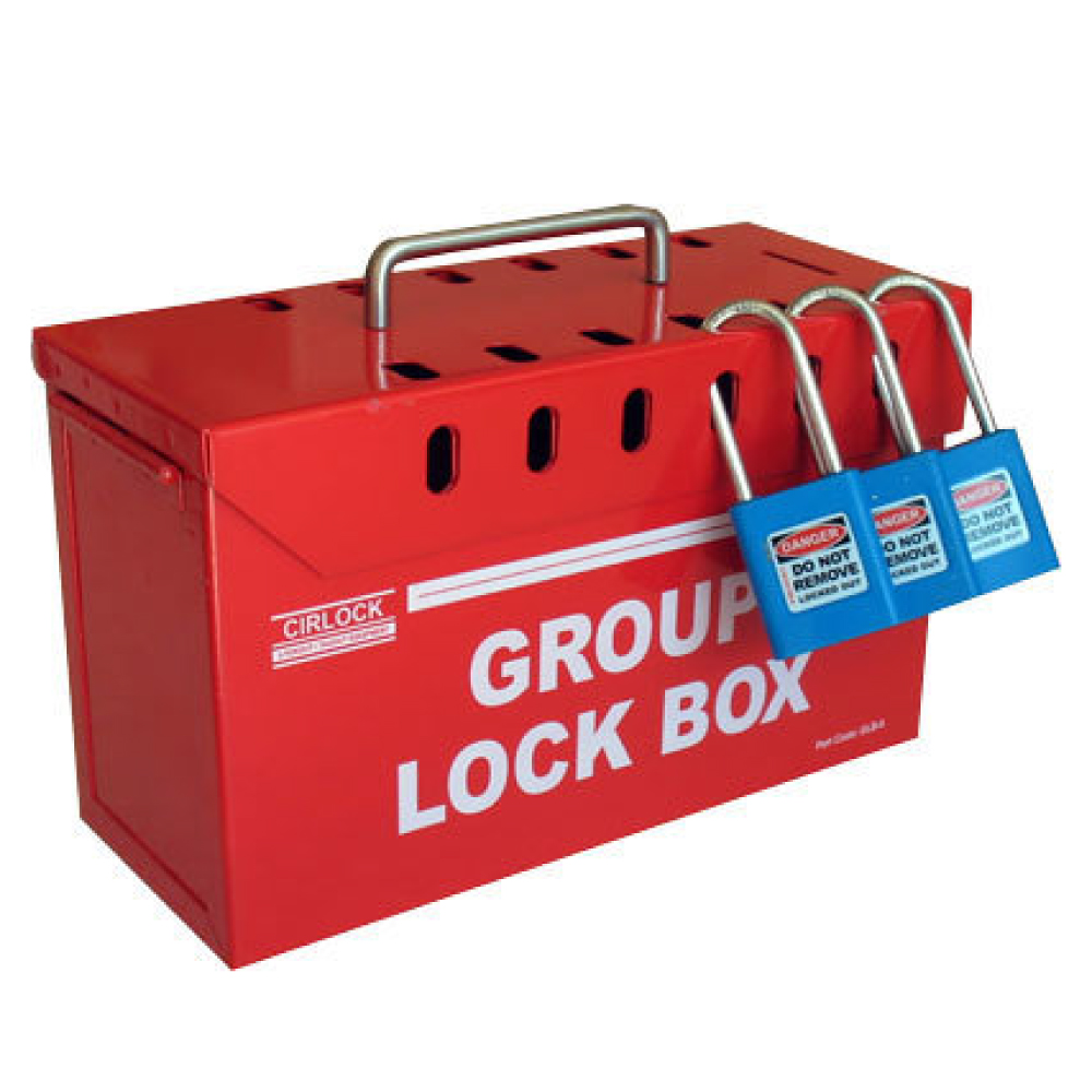 GLB-6 - 13 Padlock Metal Group Lock Box 